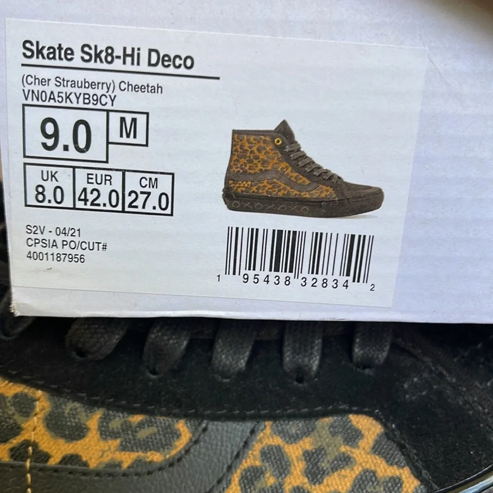 Vans Skate Sk9-Hi Deco Cher Strauberry Cheetah MENS - Picture 16 of 16